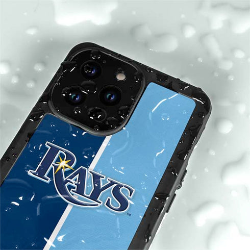 MLB Tampa Bay Rays Split iPhone 15 Pro Waterproof Case